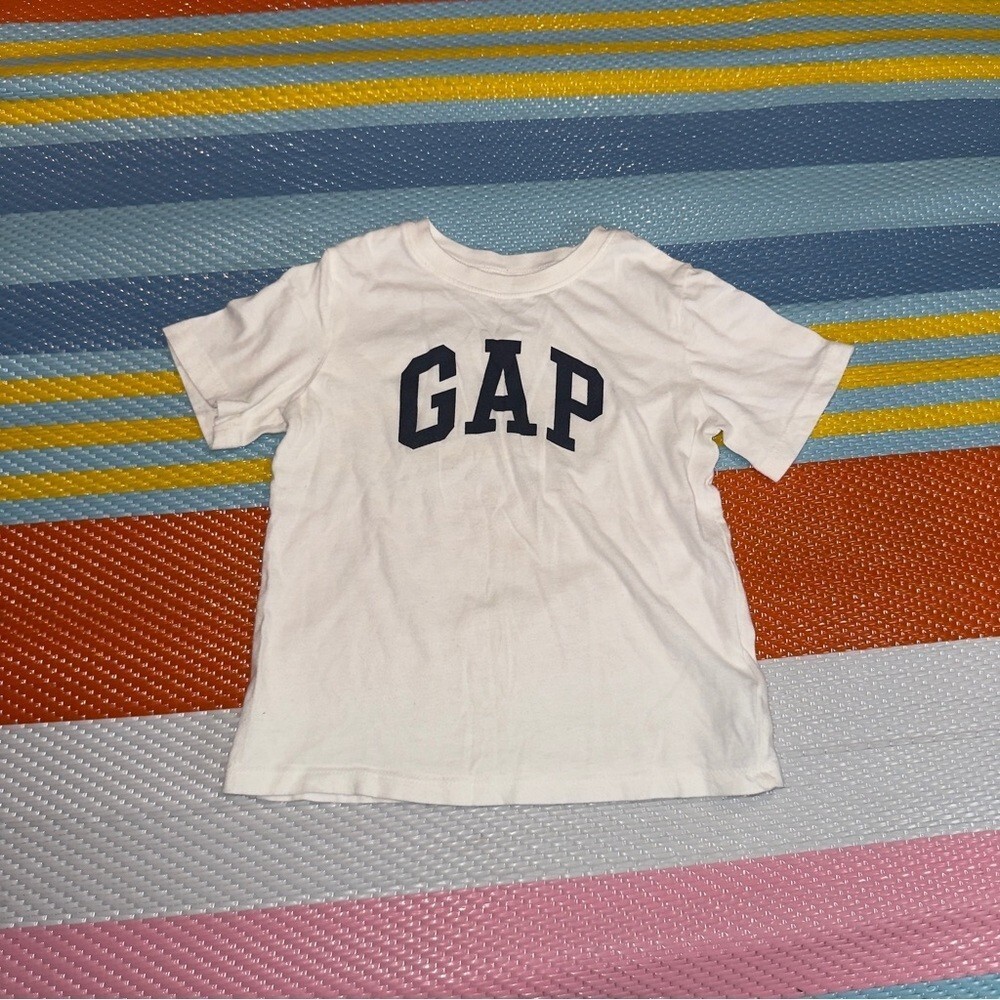 Baby GAP White‎ Blue T-Shirt Kids Boys Size 5
